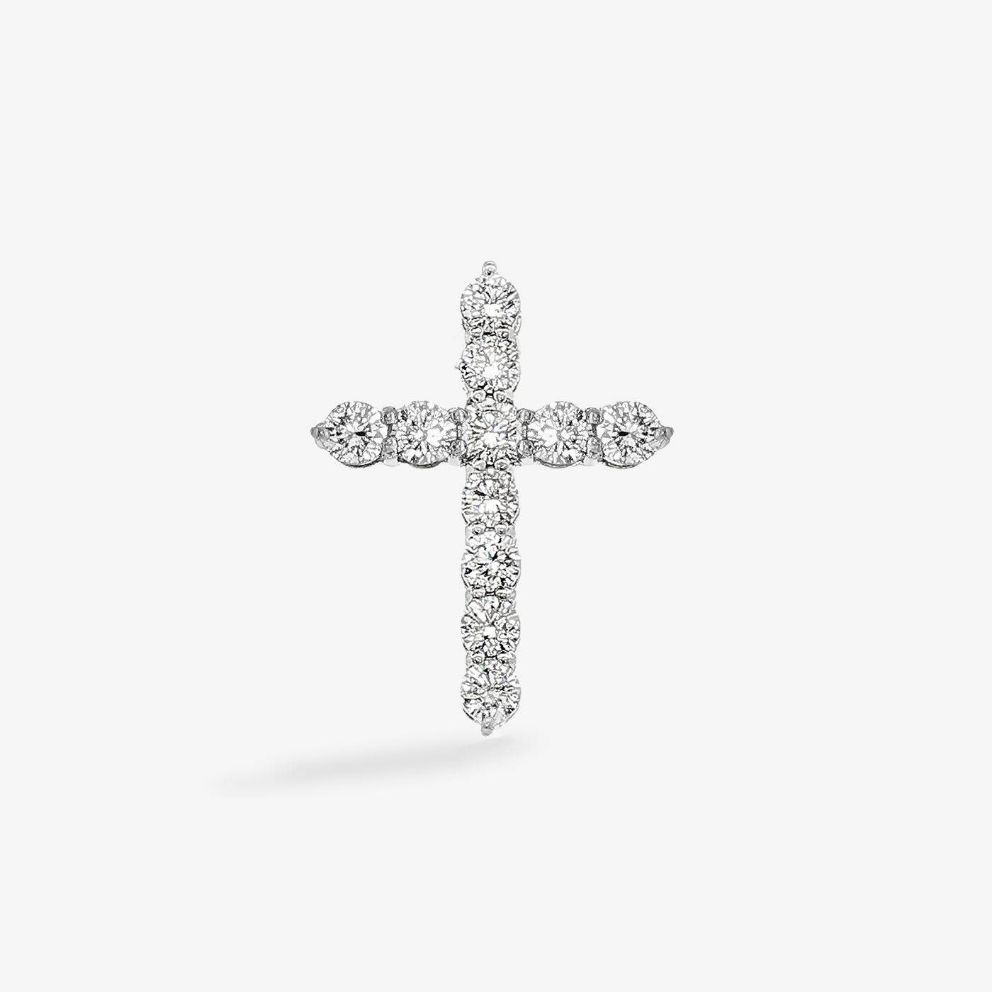 3/4 Inch 0.80CT Diamond Cross Pendant