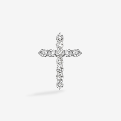3/4 Inch 0.80CT Diamond Cross Pendant
