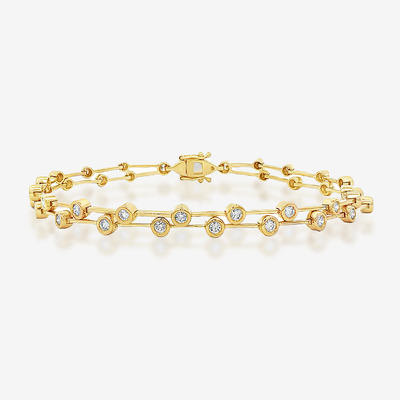 38 Bezels Diamond Bubble Bracelet