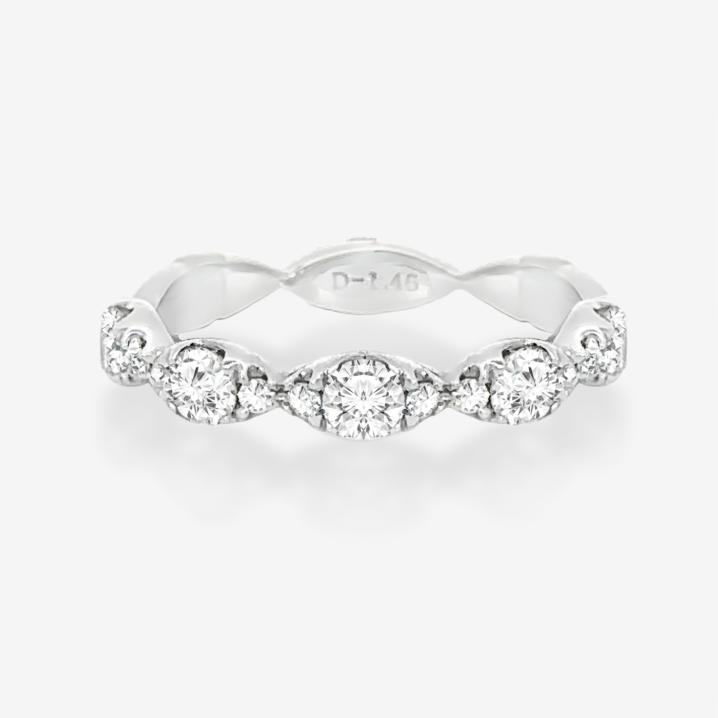 3/4 Ribbon Style 1.45CT Diamond Ring