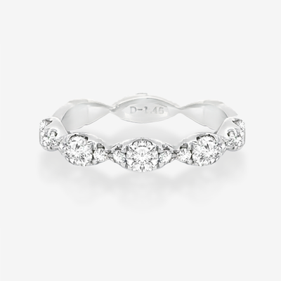 3/4 Ribbon Style 1.45CT Diamond Ring