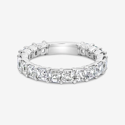 asscher cut diamond band