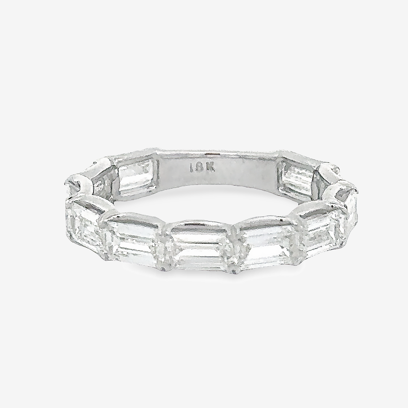 emerald cut diamond band