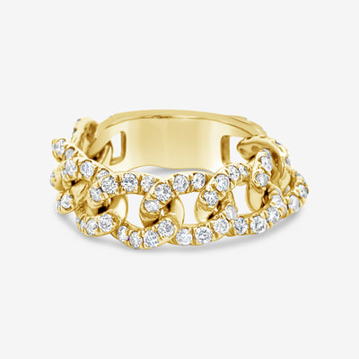 flexible diamond havana link ring