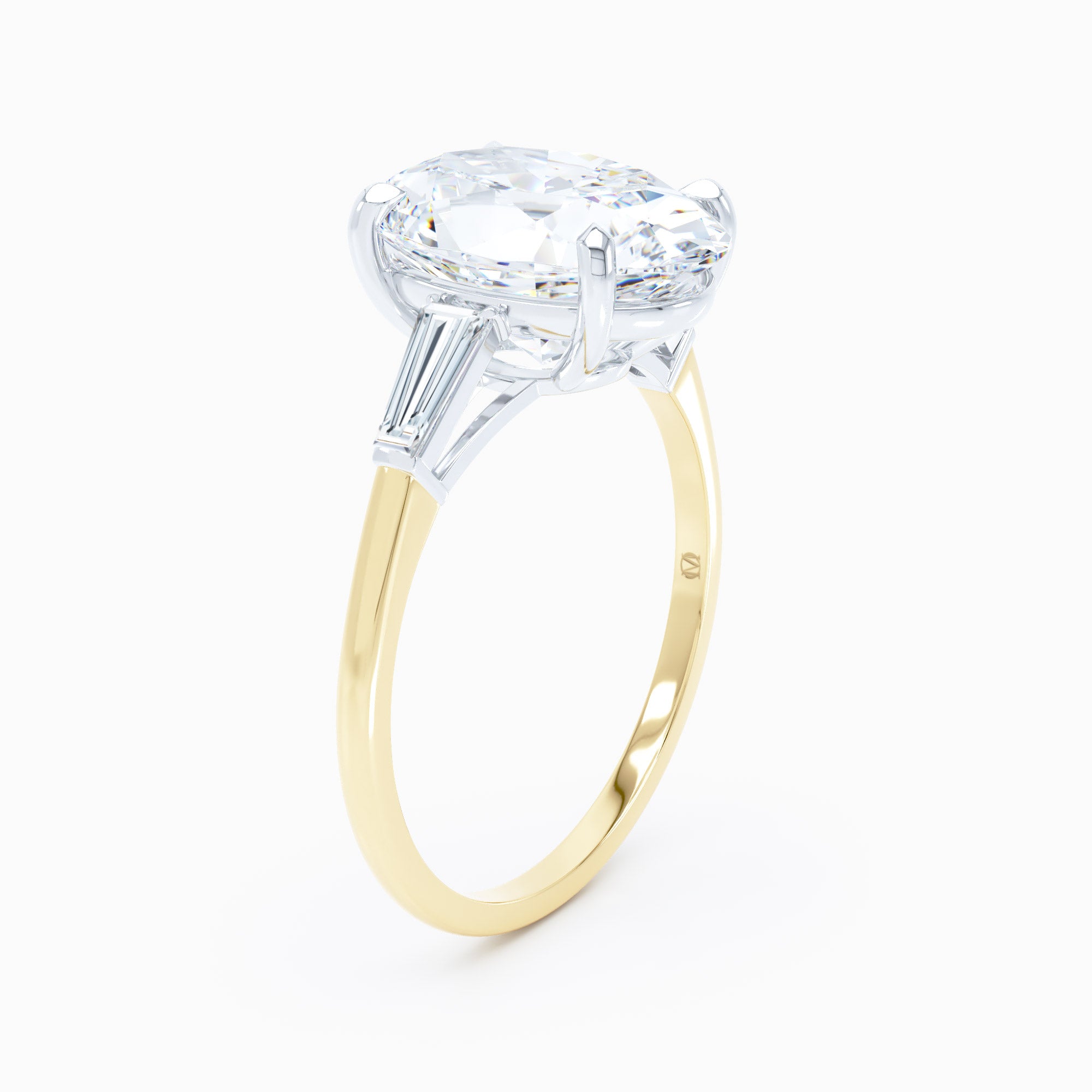 three stone diamond engagement ring