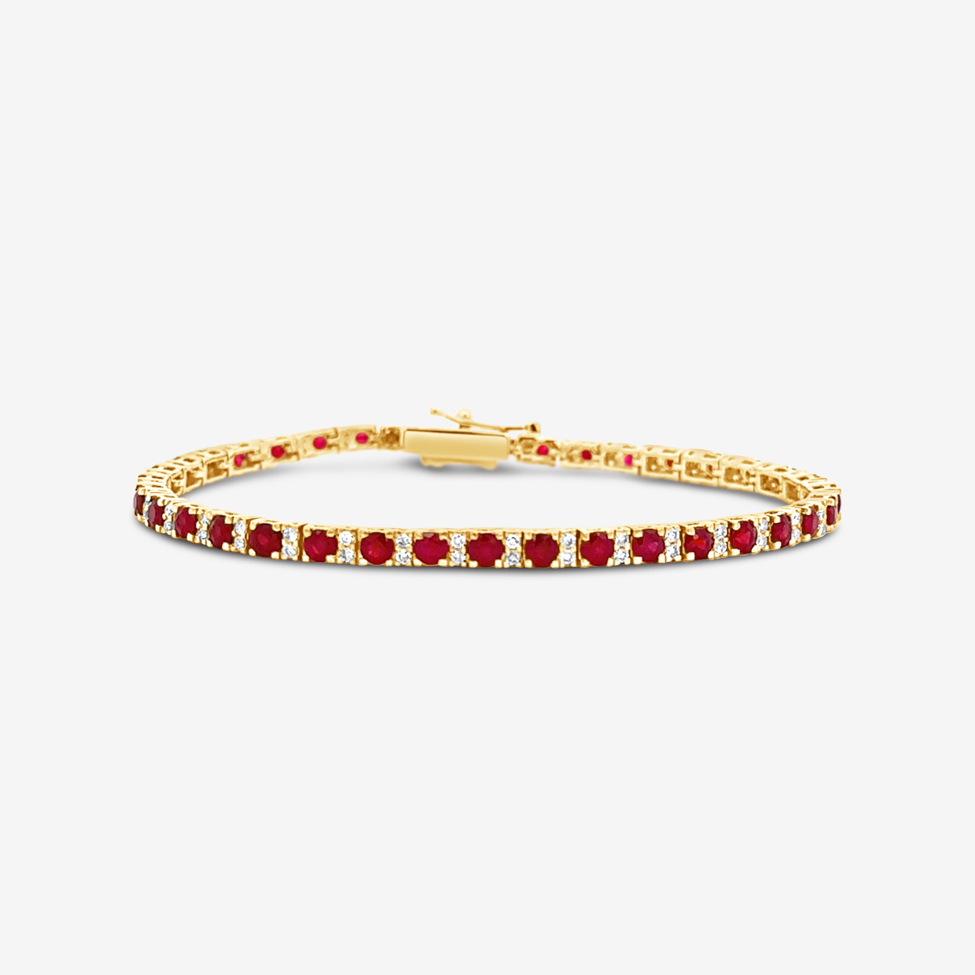 ruby and diamond tennis bracelet
