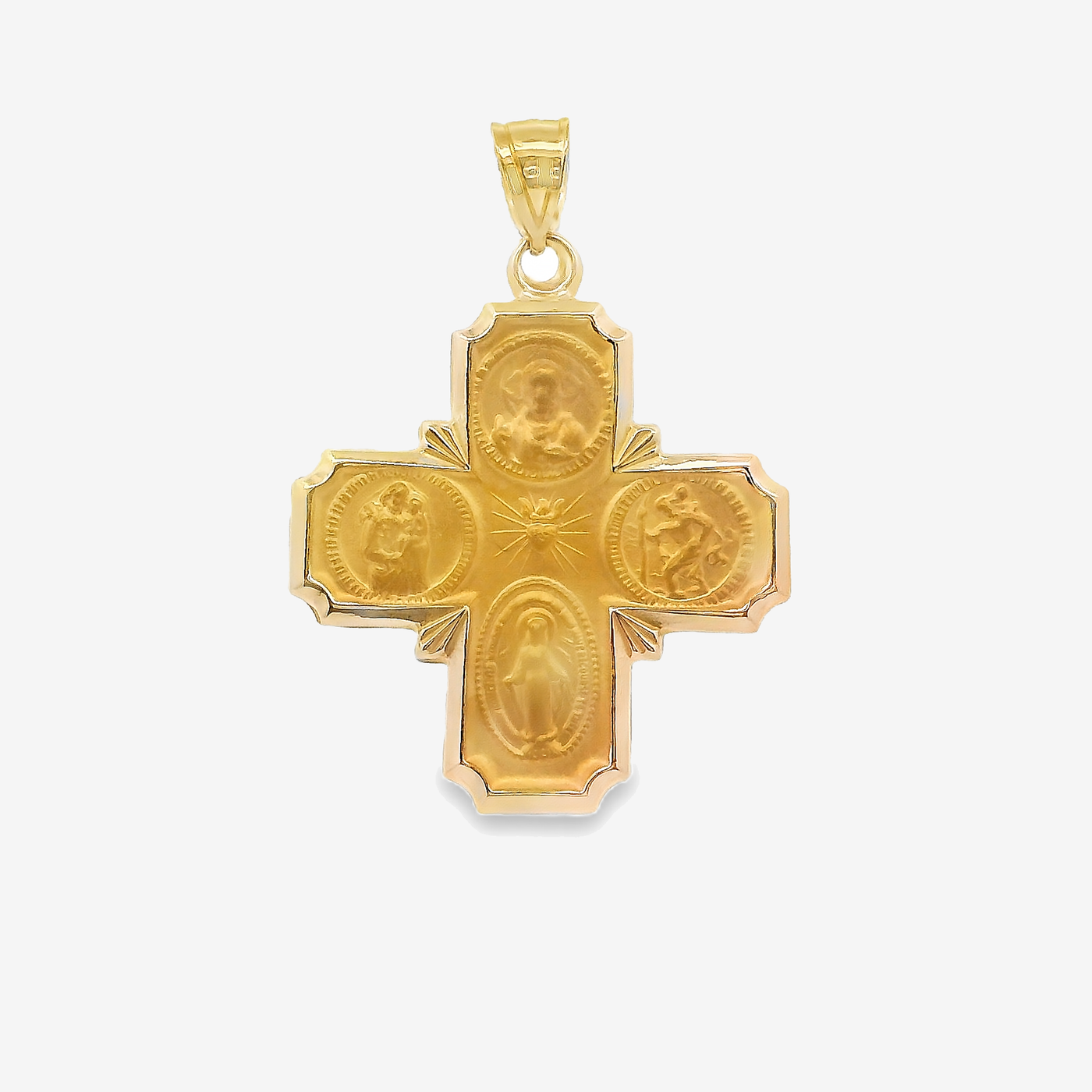 4 Way Saint 1.25" Pendant