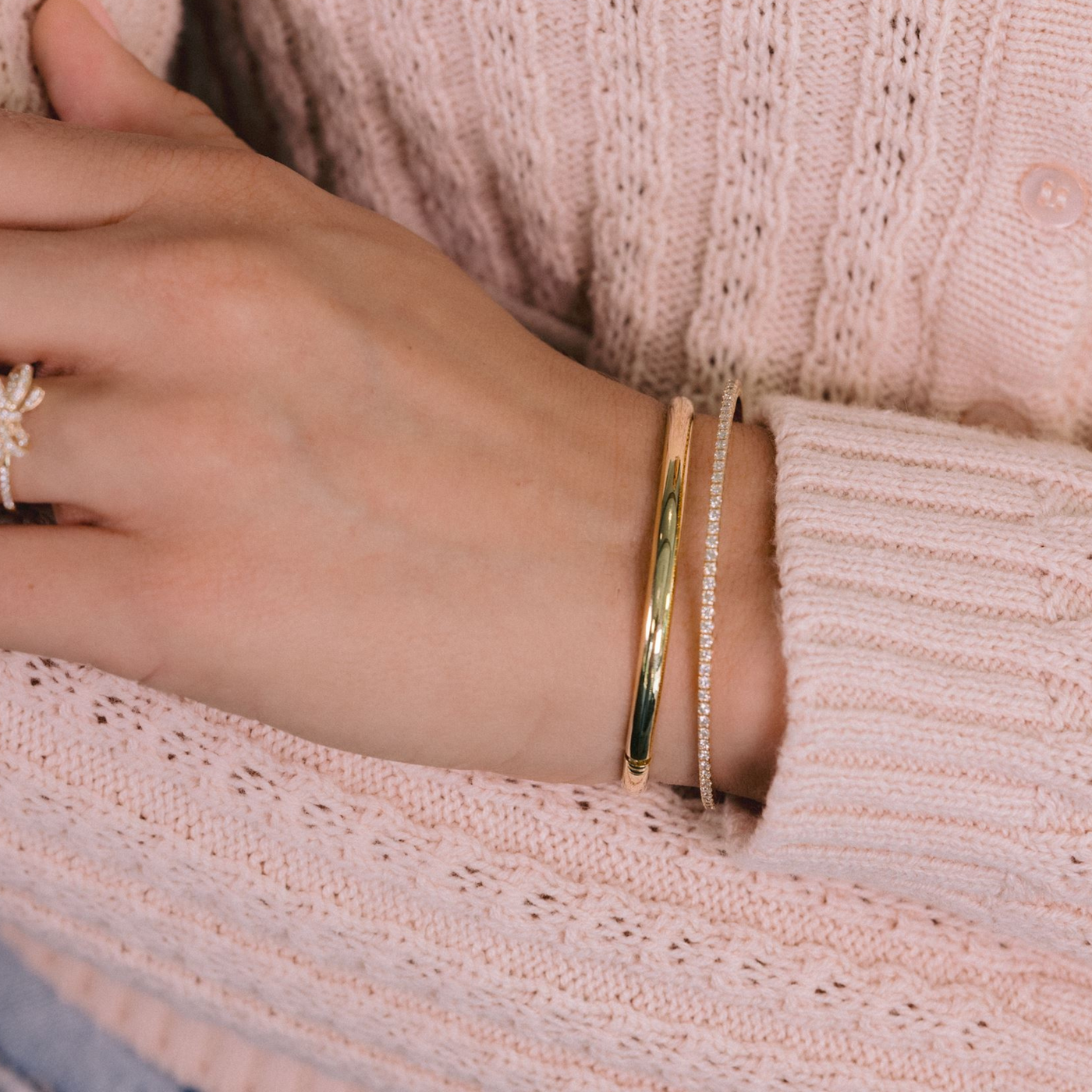 4mm Classic Forever Solid Gold Bangle