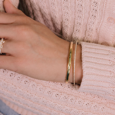 4mm Classic Forever Solid Gold Bangle
