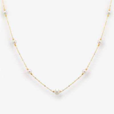 5-5.5MM Pearl Station Bead It Necklace