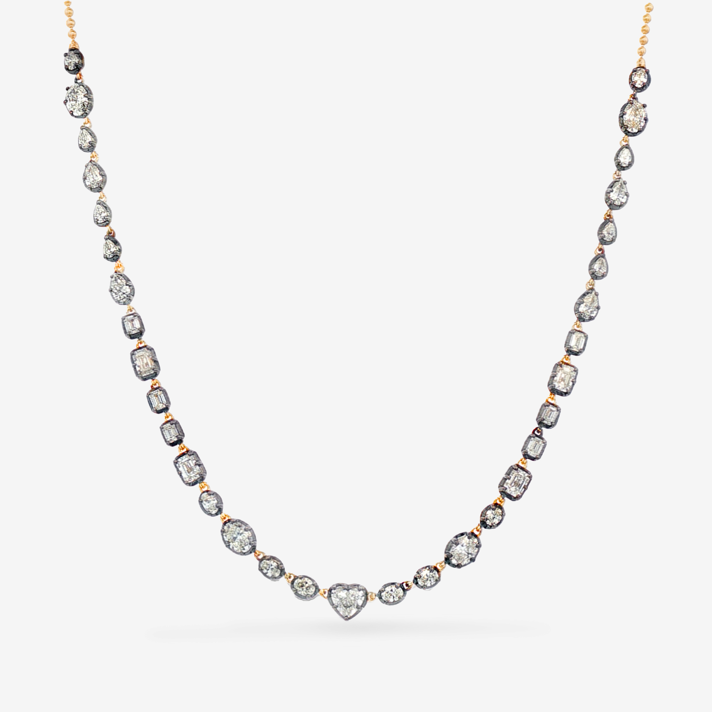 5.00CT Vintage Mixed Shape Diamond Necklace