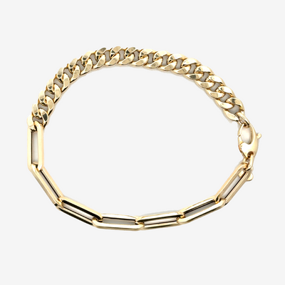 5.25MM Paperclip & Havana Link Bracelet