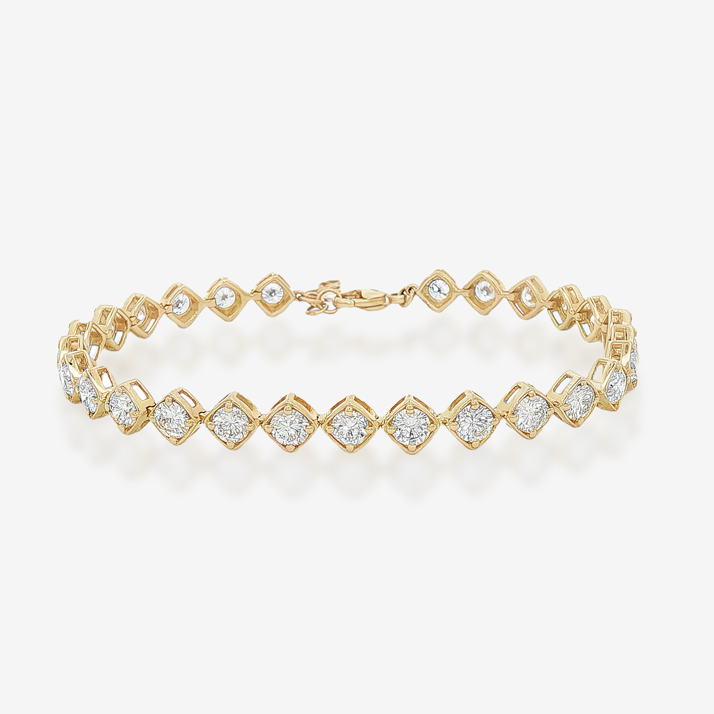 5.45CT Diamonds In Kite Gold Tennis Bracelet