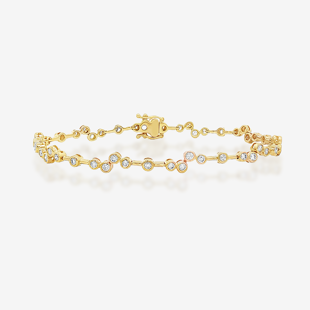 50 Bezels Diamond Bubble Bracelet