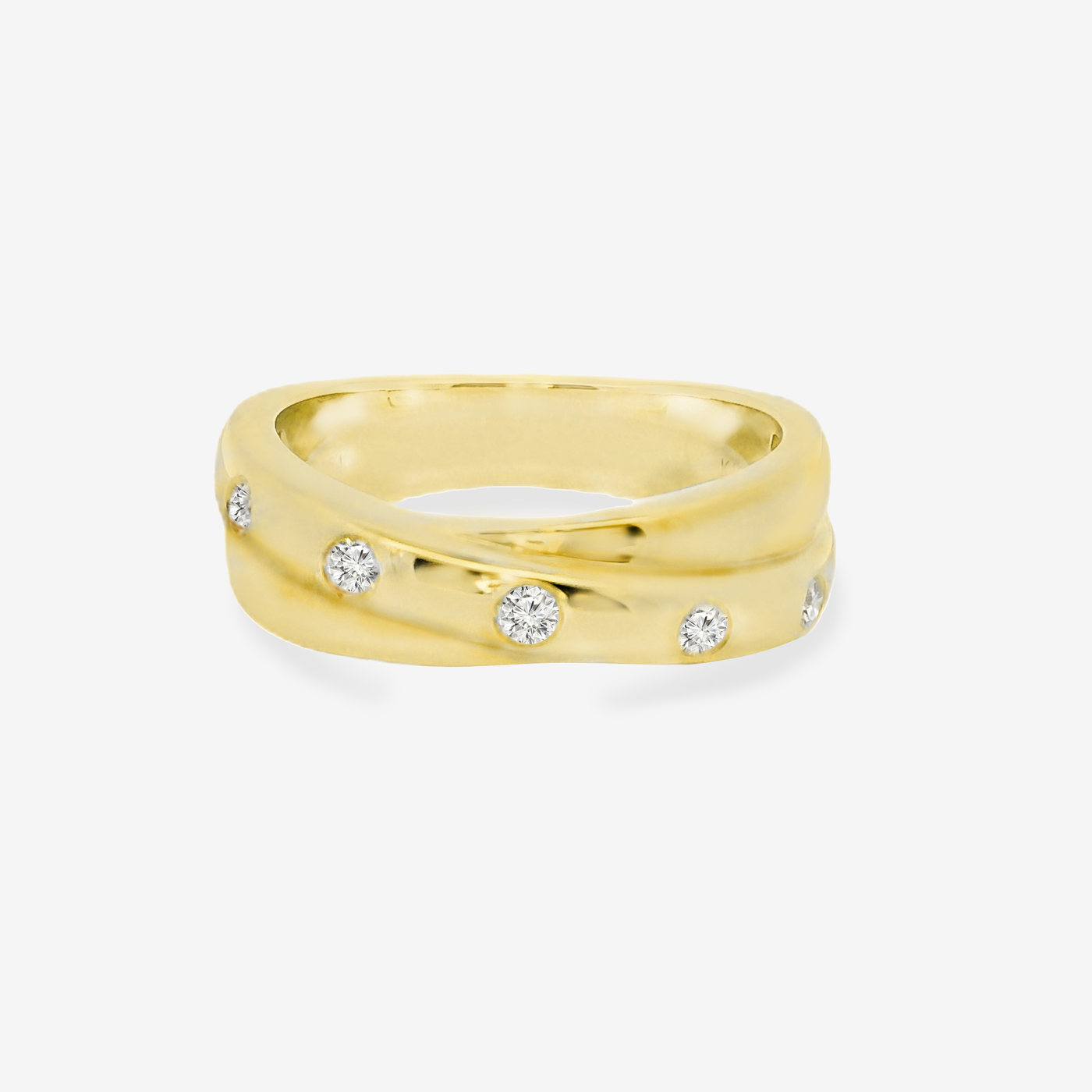 5 Burnished Diamond X Ring