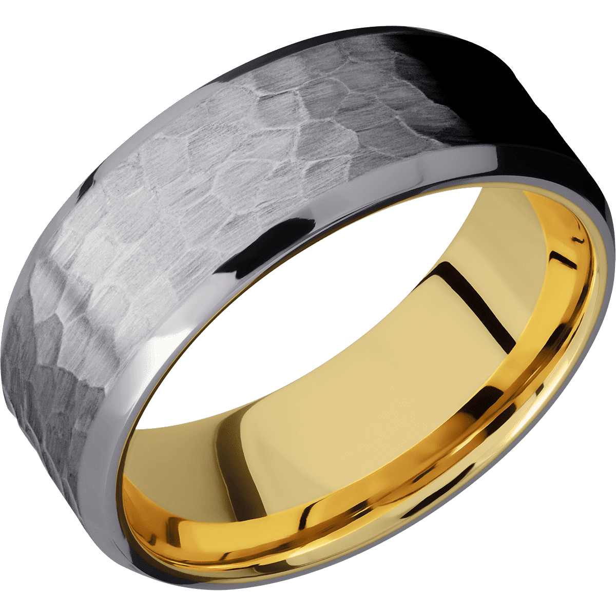 Lashbrook - Tantalum + Hammer , Polish Finish + 10K Yellow Gold