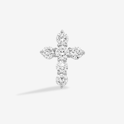 6 Stone Diamond Cross Pendant