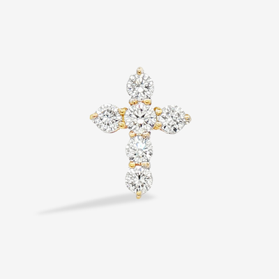 6 Stone Diamond Cross Pendant