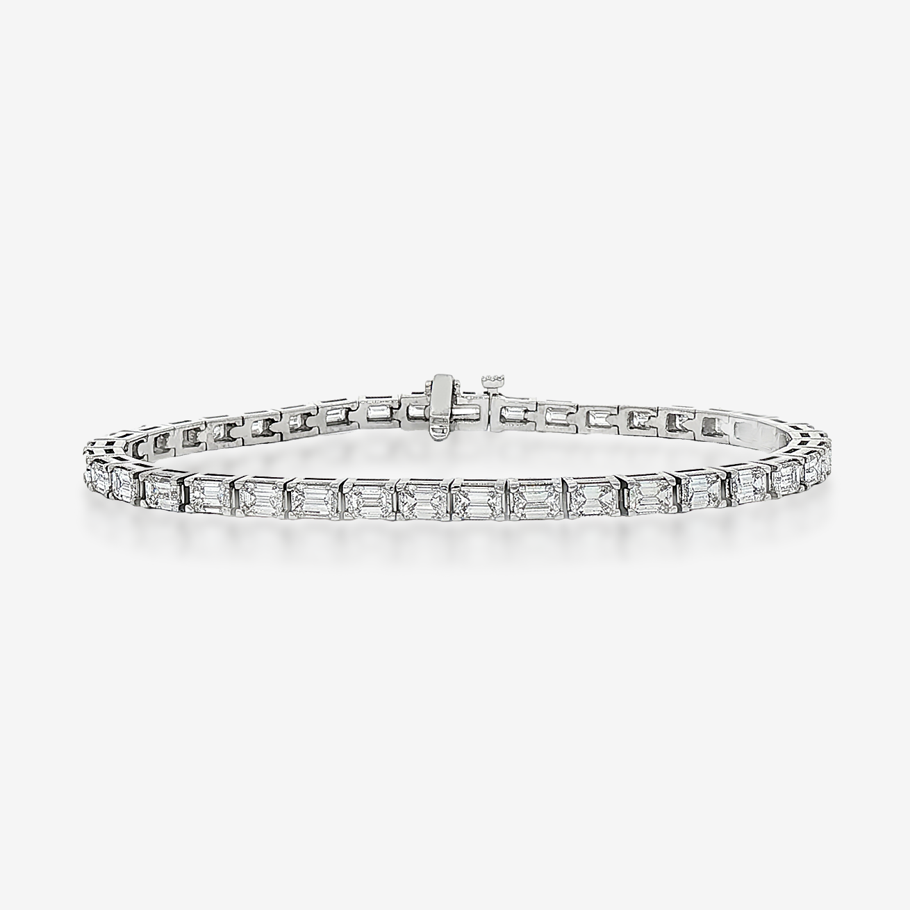 7.25CT Emerald Cut Diamond Tennis Bracelet