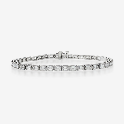 7.25CT Emerald Cut Diamond Tennis Bracelet