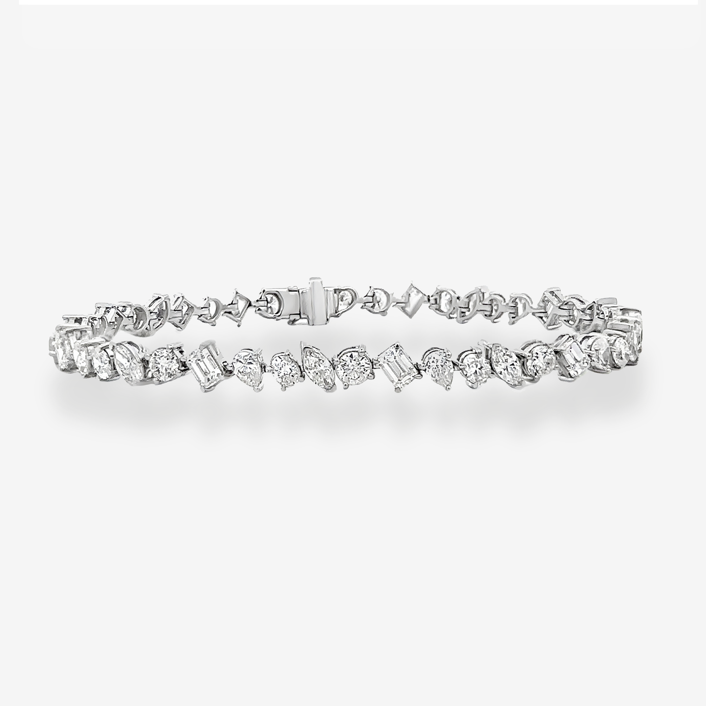 7.70CT Mixed Shape Diamond Tennis Bracelet