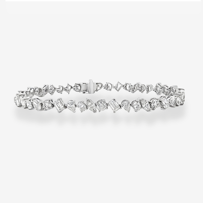 7.70CT Mixed Shape Diamond Tennis Bracelet