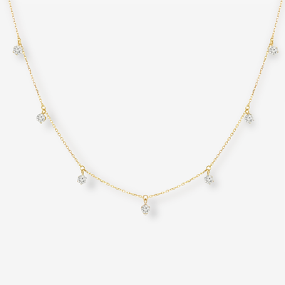 7 Drops By The Yard 0.48CT Diamond Necklace