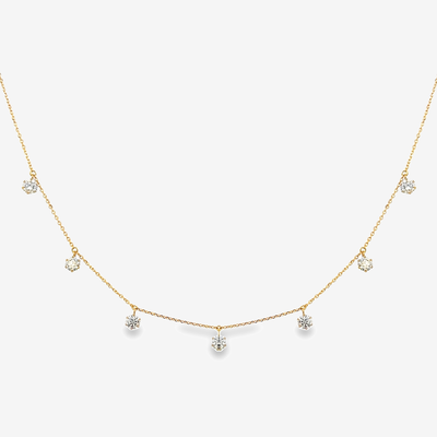 drops by the yard diamond station necklace