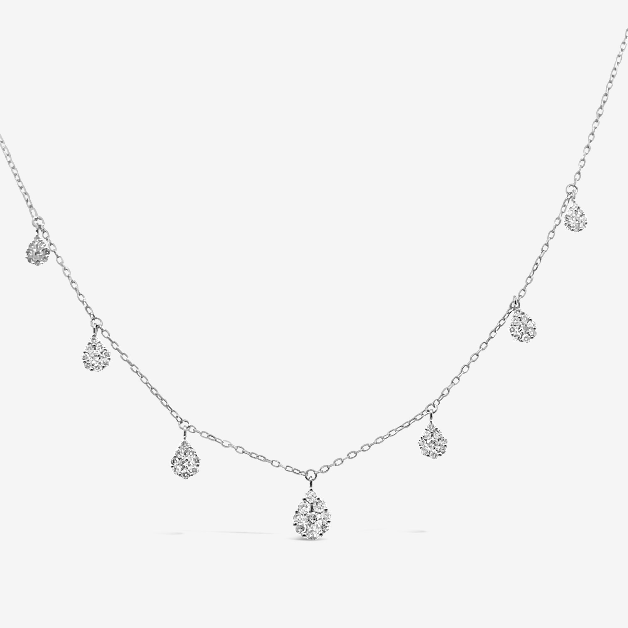 7 Diamond Drops Necklace