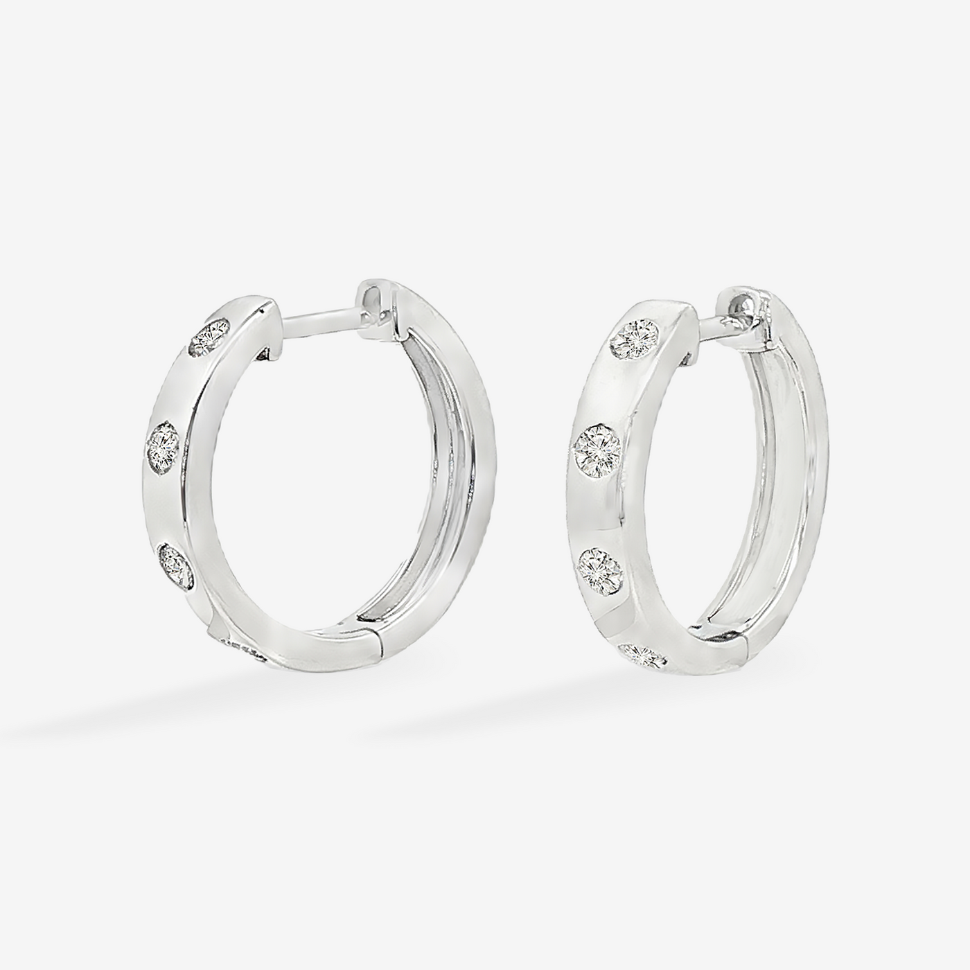 8 Burnished Set Hoop Earrings