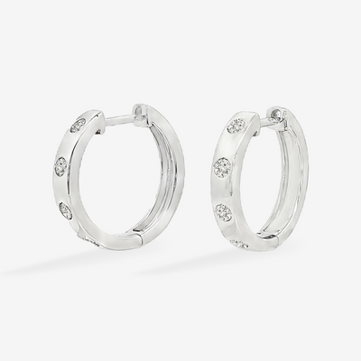 8 Burnished Set Hoop Earrings
