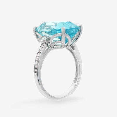 9.15CT Aquamarine & Diamond Ring