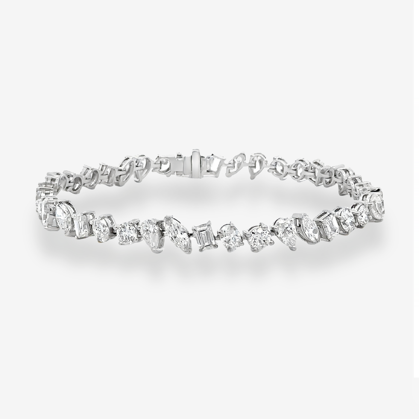 9.55CT Mixed Shape Diamond Tennis Bracelet