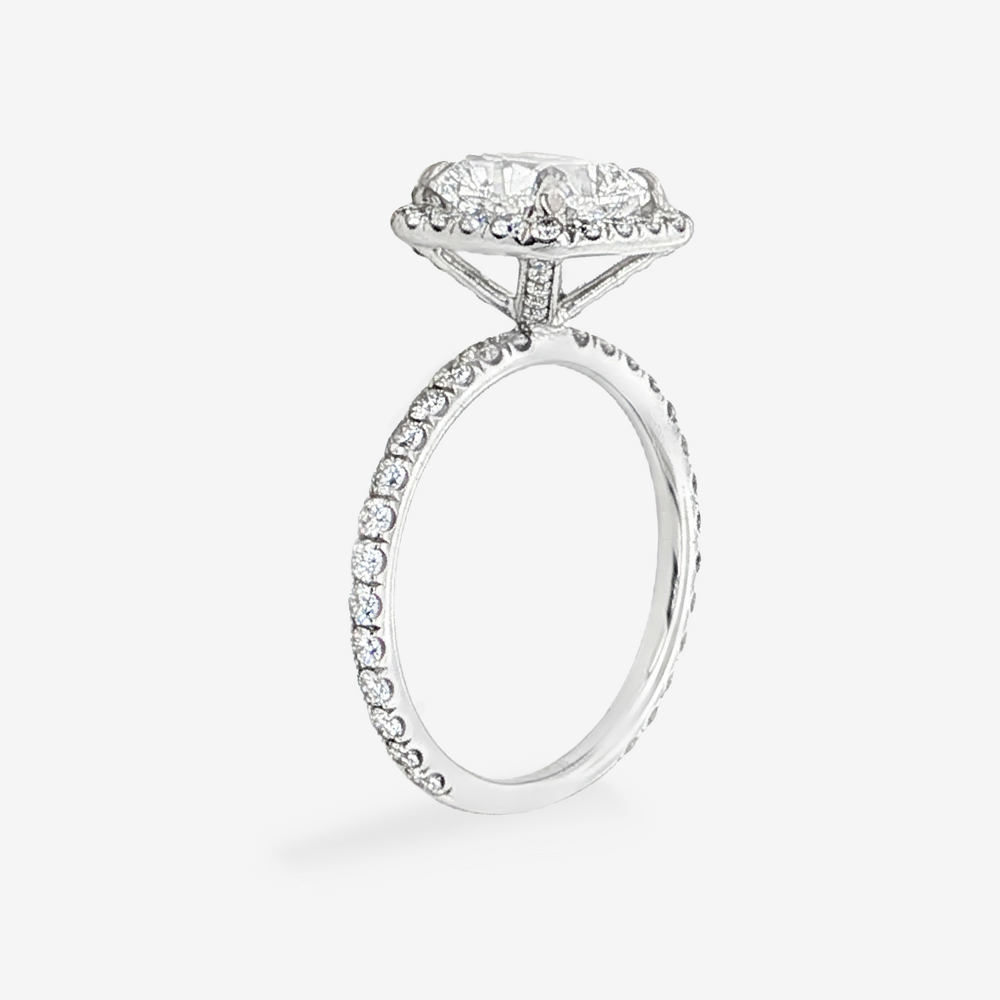 2.03CT Cushion Lab Grown Diamond Engagement Ring