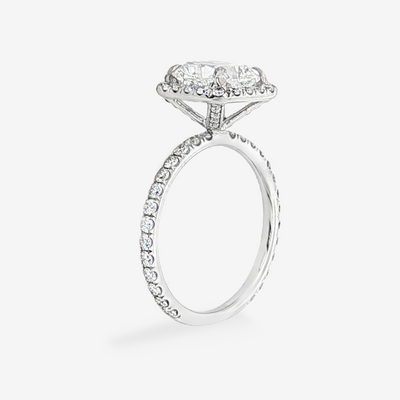2.03CT Cushion Lab Grown Diamond Engagement Ring