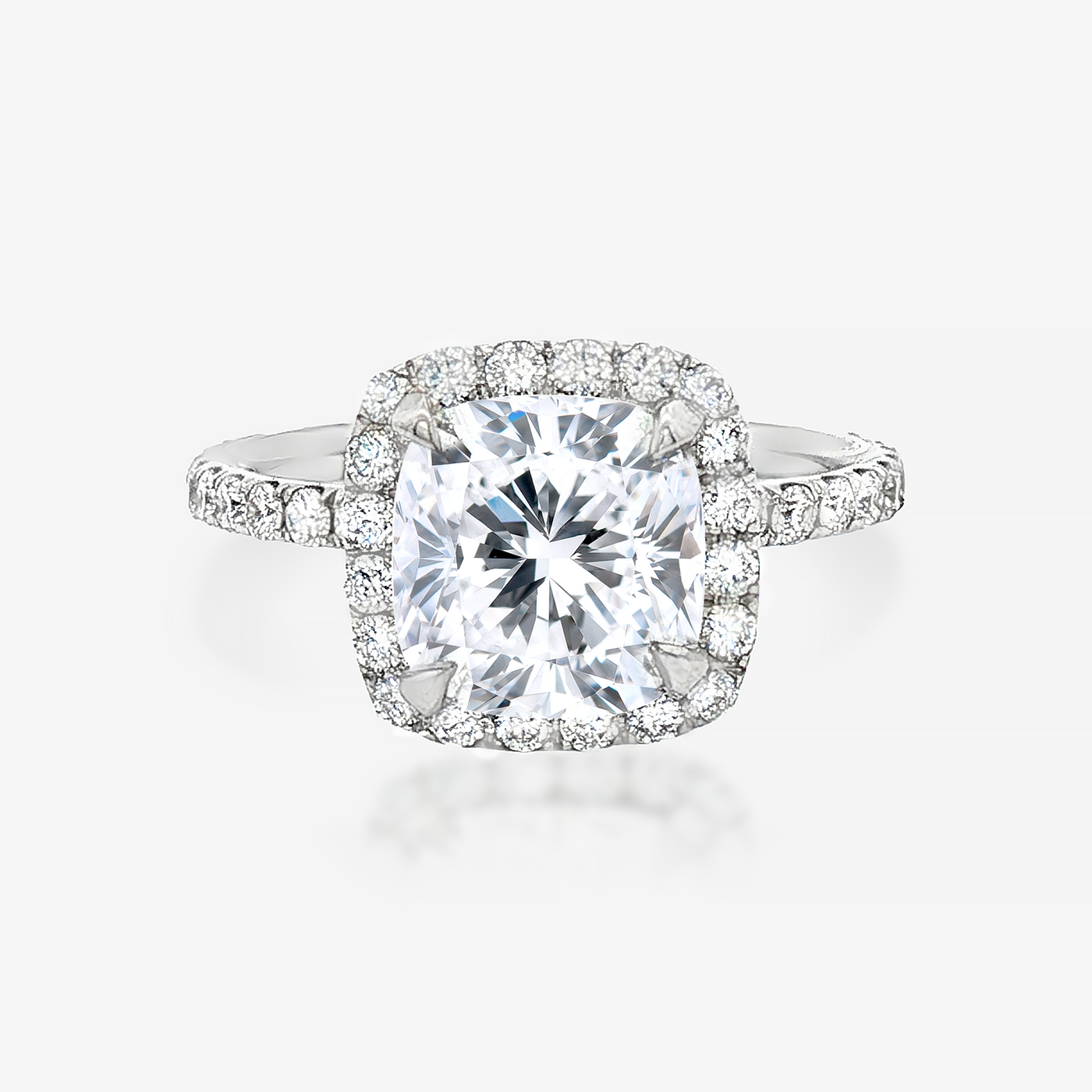 2.03CT Cushion Lab Grown Diamond Engagement Ring