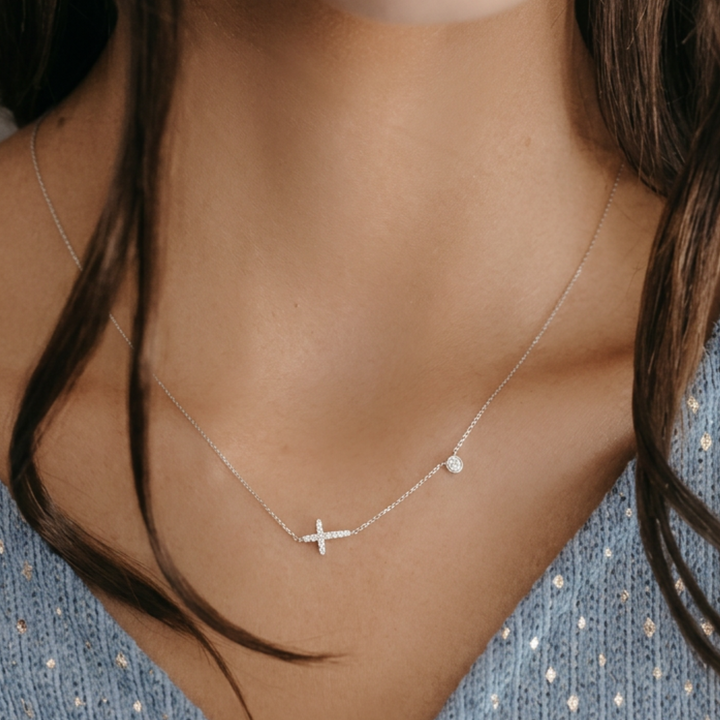 North Star & Horizon Cross Necklace – Mavilo