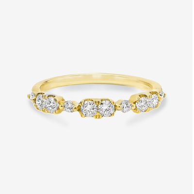 Alternating 1/2 Way Round Diamond Ring