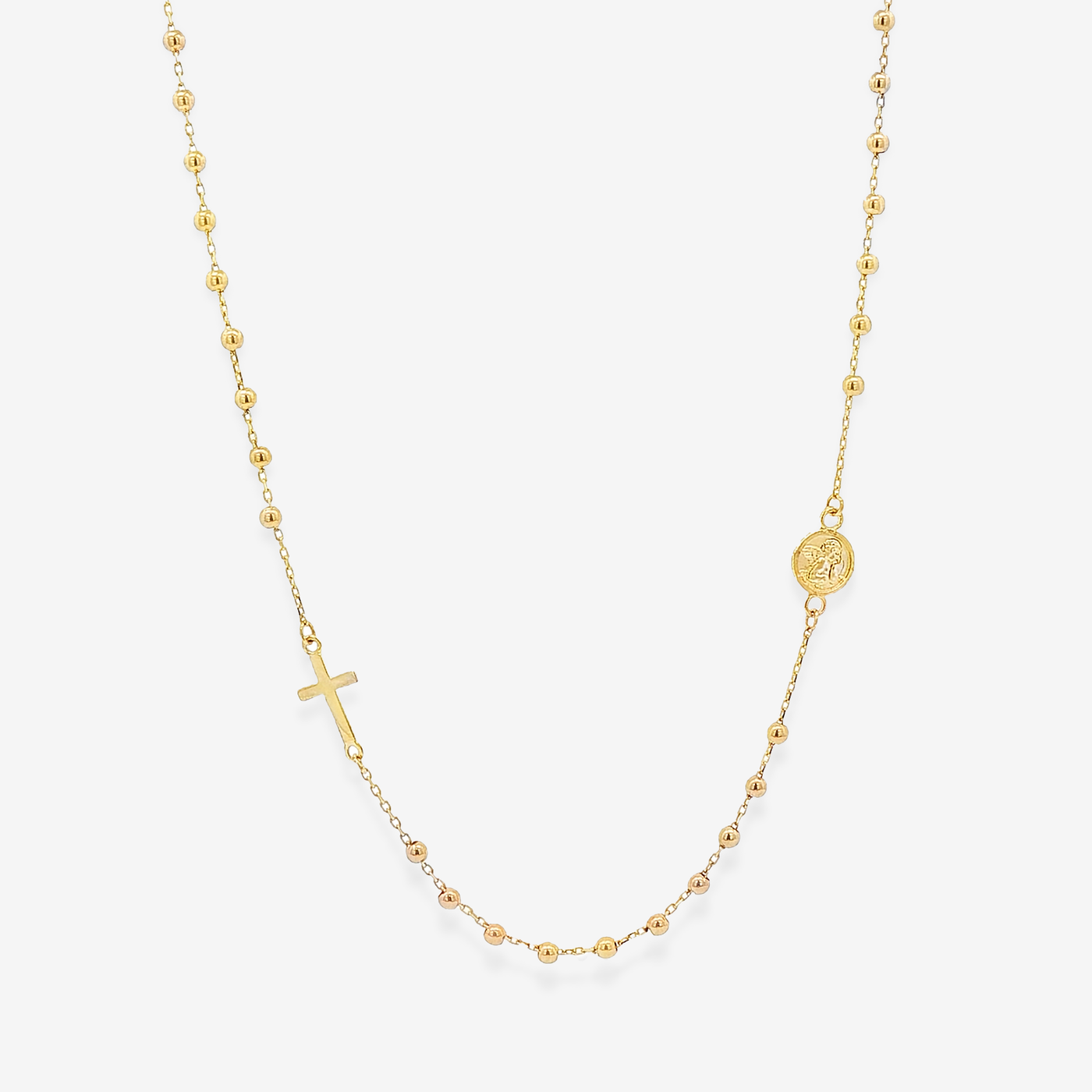 Angel & Cross Bead It Mini Rosary Necklace
