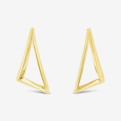 gold impossible triangle earrings