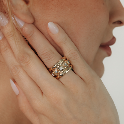 Lab Grown 0.59ct Wide Band Ring