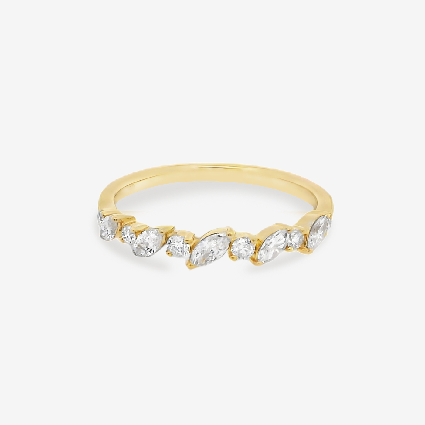 Asymmetrical Marquise & Round Diamond Ring