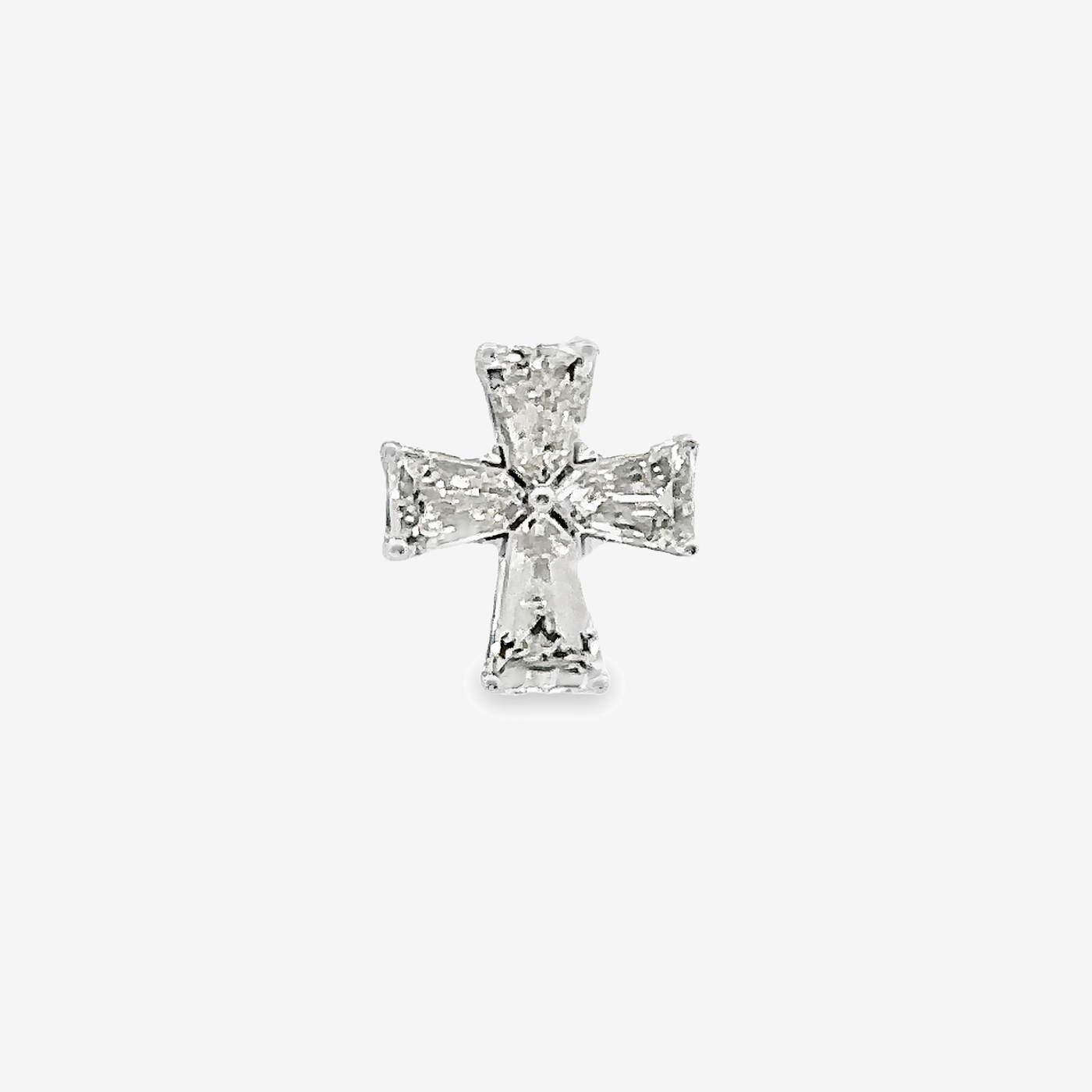 baguette diamond cross pendant