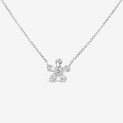 diamond flower necklace