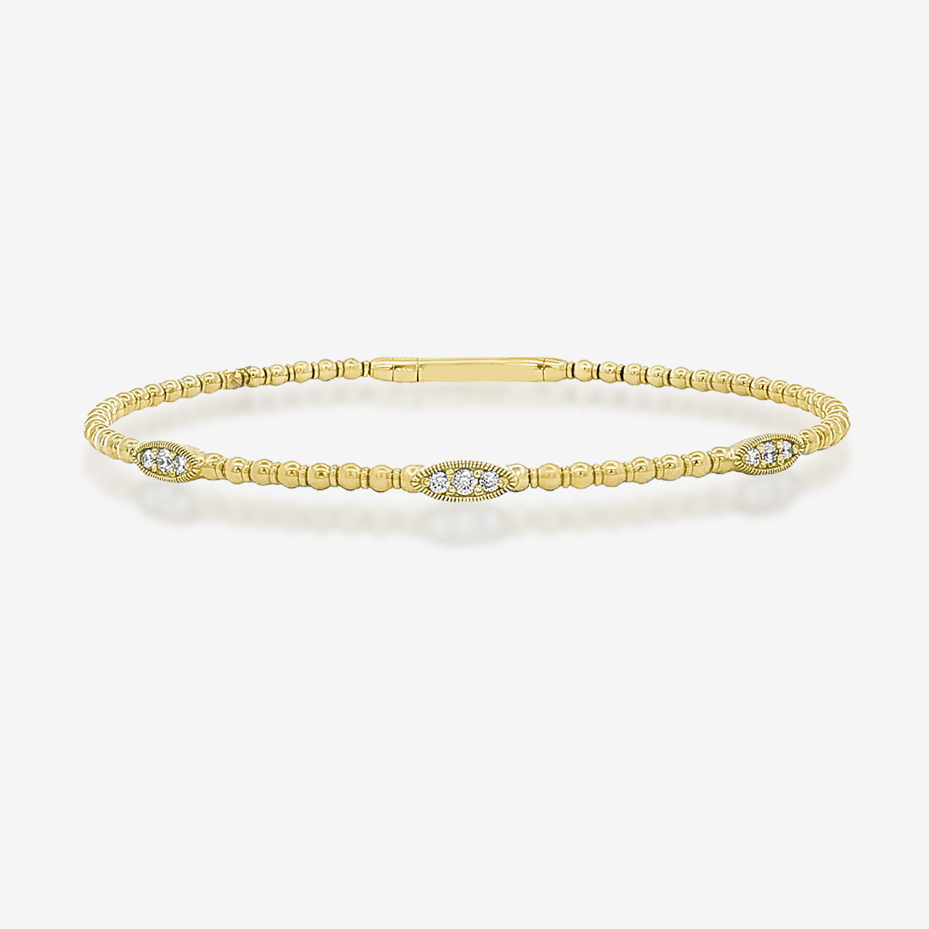 Bead It Collection 3 Milgrain Flex Bangle Bracelet