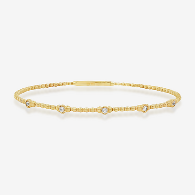 Bead It Collection 5 Diamond Flex Bangle Bracelet
