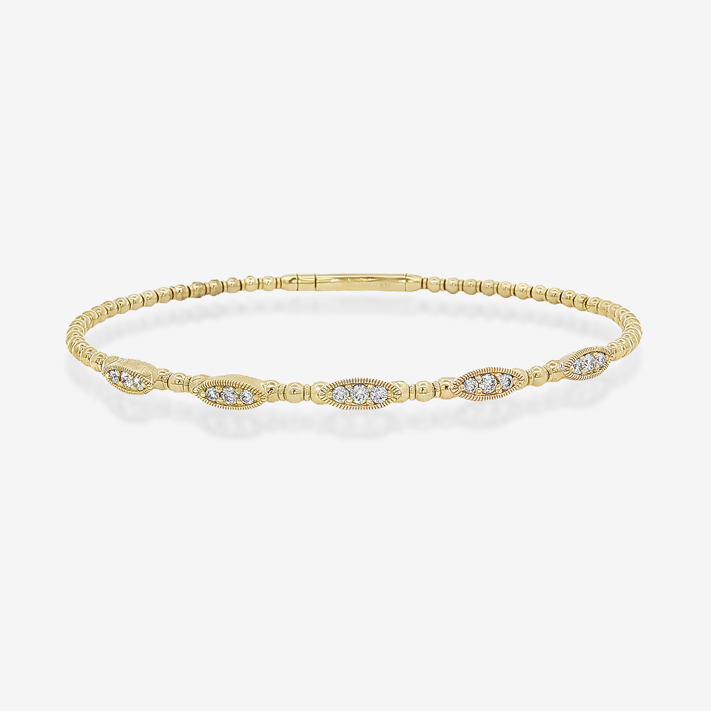 Bead It Collection 5 Milgrain Flex Bangle Bracelet