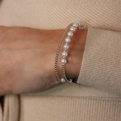 Bead It Collection Pearl Double Wrap Bracelet