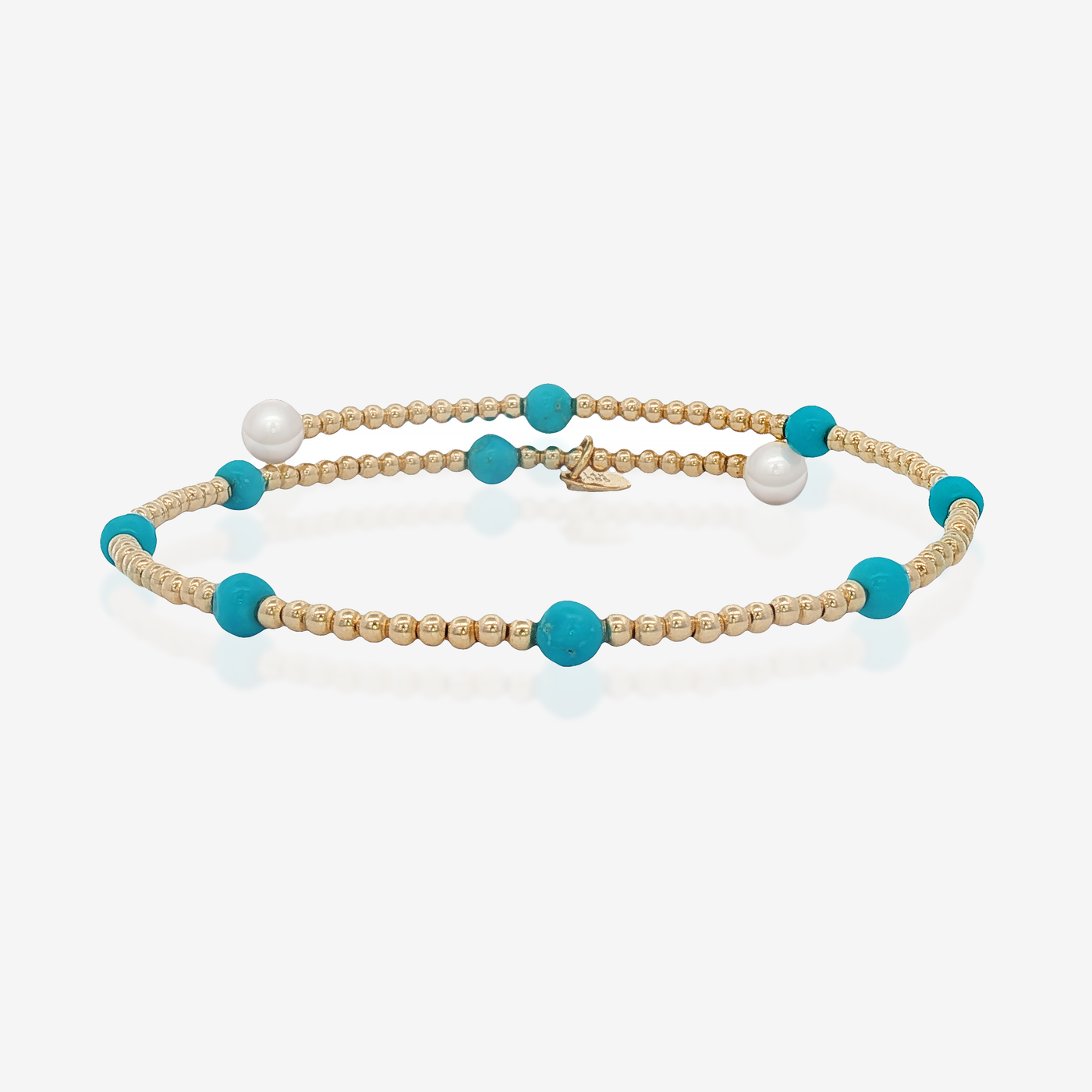 Bead It Collection Turquoise & Pearl Wrap Bracelet