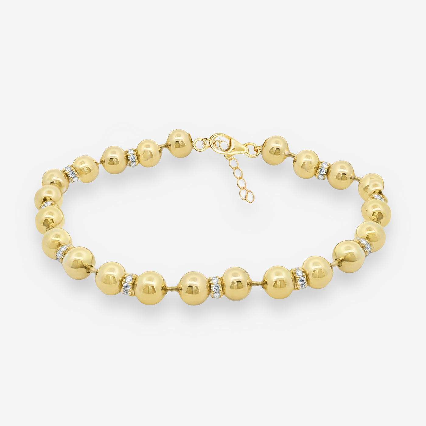 Bead It Collection With Diamond Rondels Bracelet